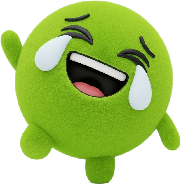 Giggly the schmoop — laughing with tears