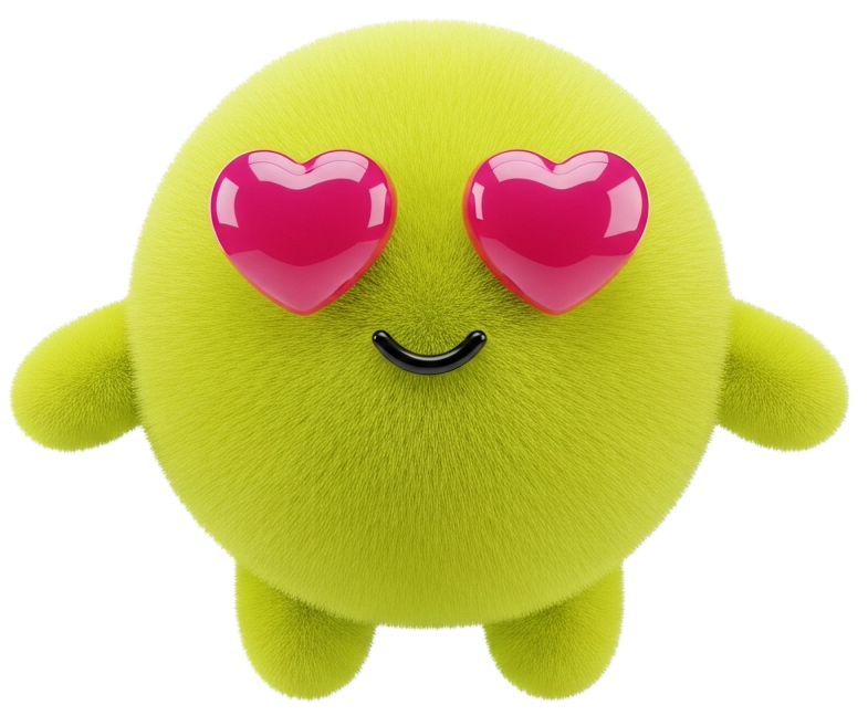 Pookie the schmoop with heart eyes
